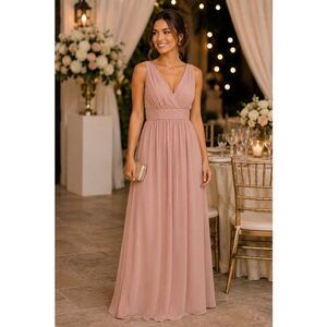 Lulus Blush Pink Empire Waist Maxi Dress NWT Sleeveless Formal Gown Medium